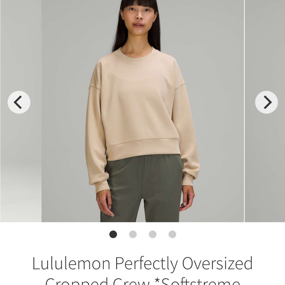 lululemon athletica Cream Crew Neck Sweater